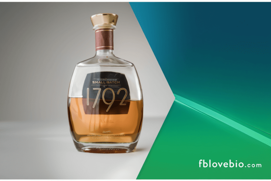 Bottle of 1792 Small Batch Bourbon (Aged Twelve Years) with detailed labeling.