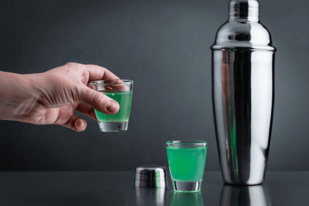 Party Drink Set-up with Liquid Marijuana Shots